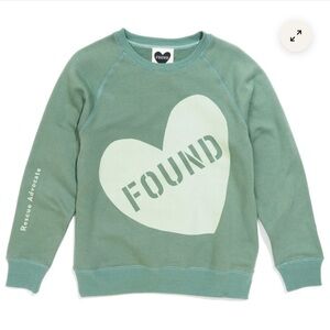 FOUND Big Full Heart Sweatshirt w/ “Loved” stitching